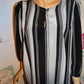 Vintage Norak Black/White Stripe Dress Size XL