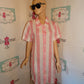 Vintage Pink/White Stripe Dress Size L
