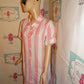 Vintage Pink/White Stripe Dress Size L