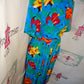 Vintage TAn Jay Blue Colorful 2 Piece Skirt Set Size XL