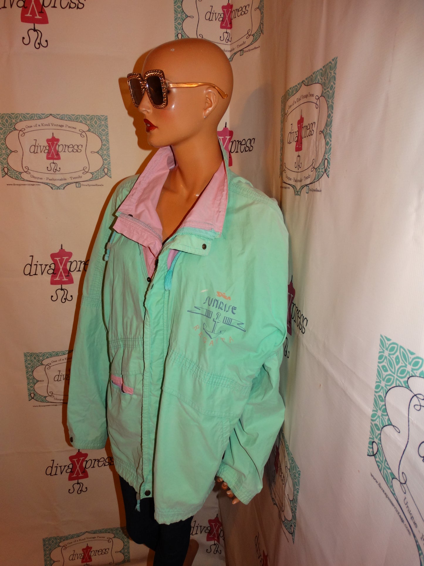 Vintage Skila Green Bomber Jacket Size 1x