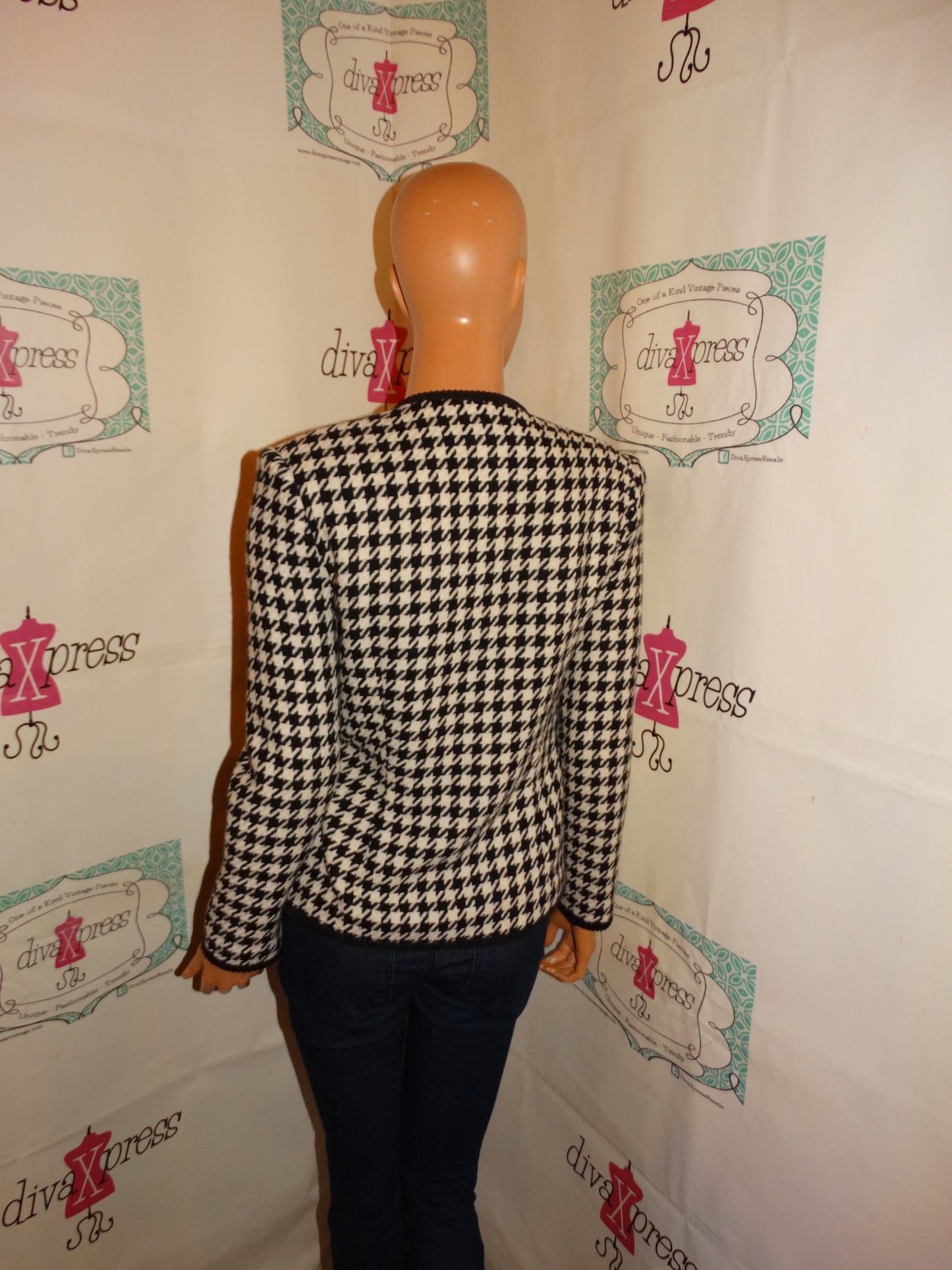 Vintage Woodard Black/White Blazer Size S