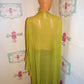 Vintage Romans Lime Green Beaded Sheer Throw Size 2x