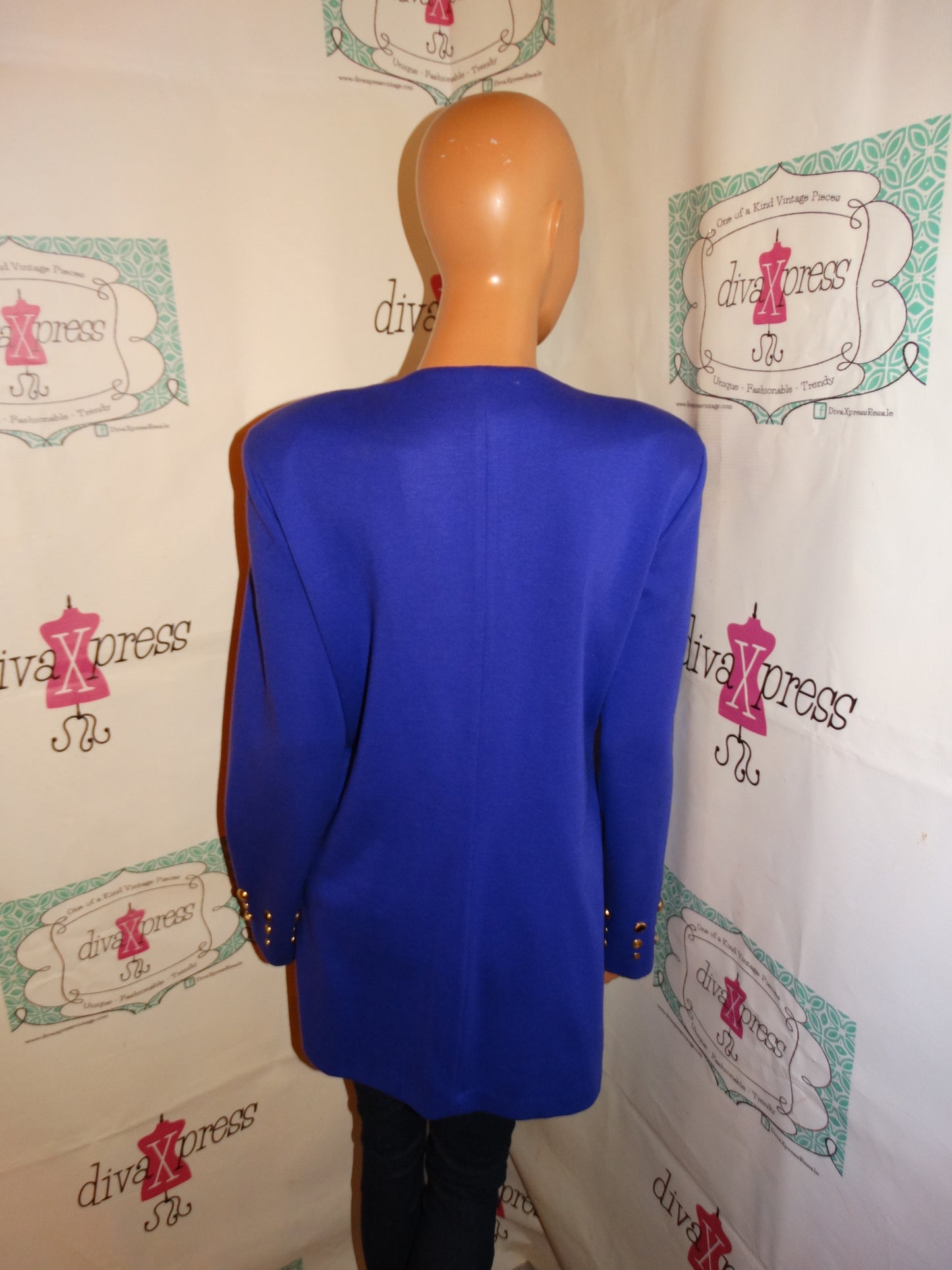 Vintage Nicole STuido Purple Beaded JAcket/Top Size L