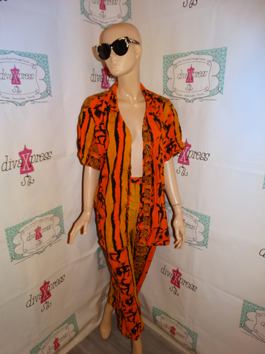 Vintage Nile Queen Orange 2 Piece Set Size 2x