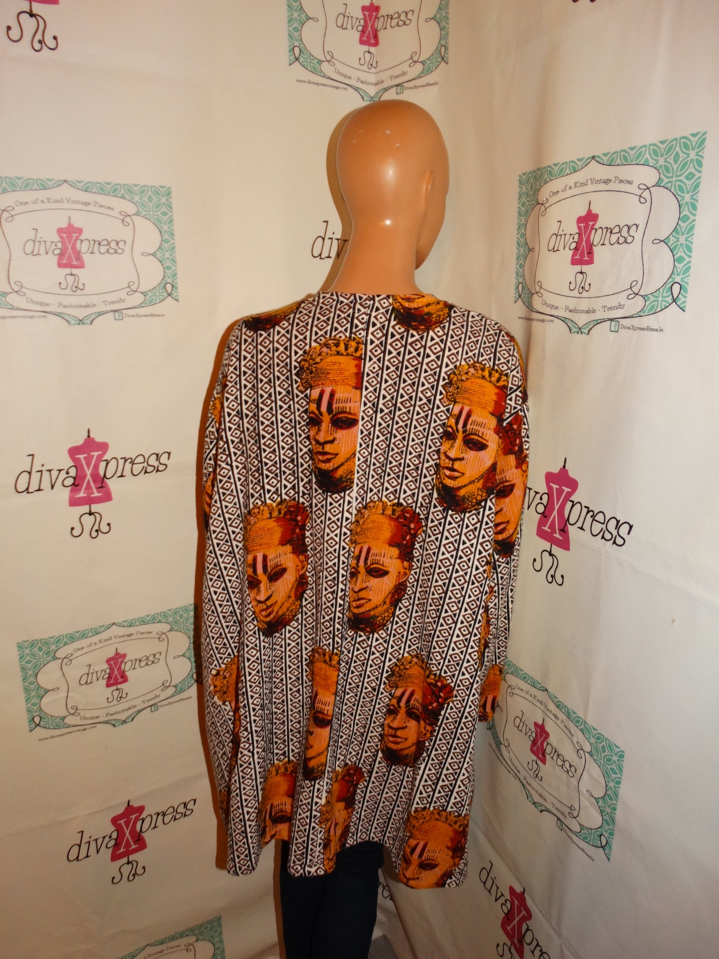 Vintage Malaika Tan Face Throw Size 2x