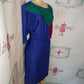 Vintage Timely Trends Purple/Green Pink Dress Size M