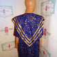 Vintage Mode Sara Purple/Gold Top Size L