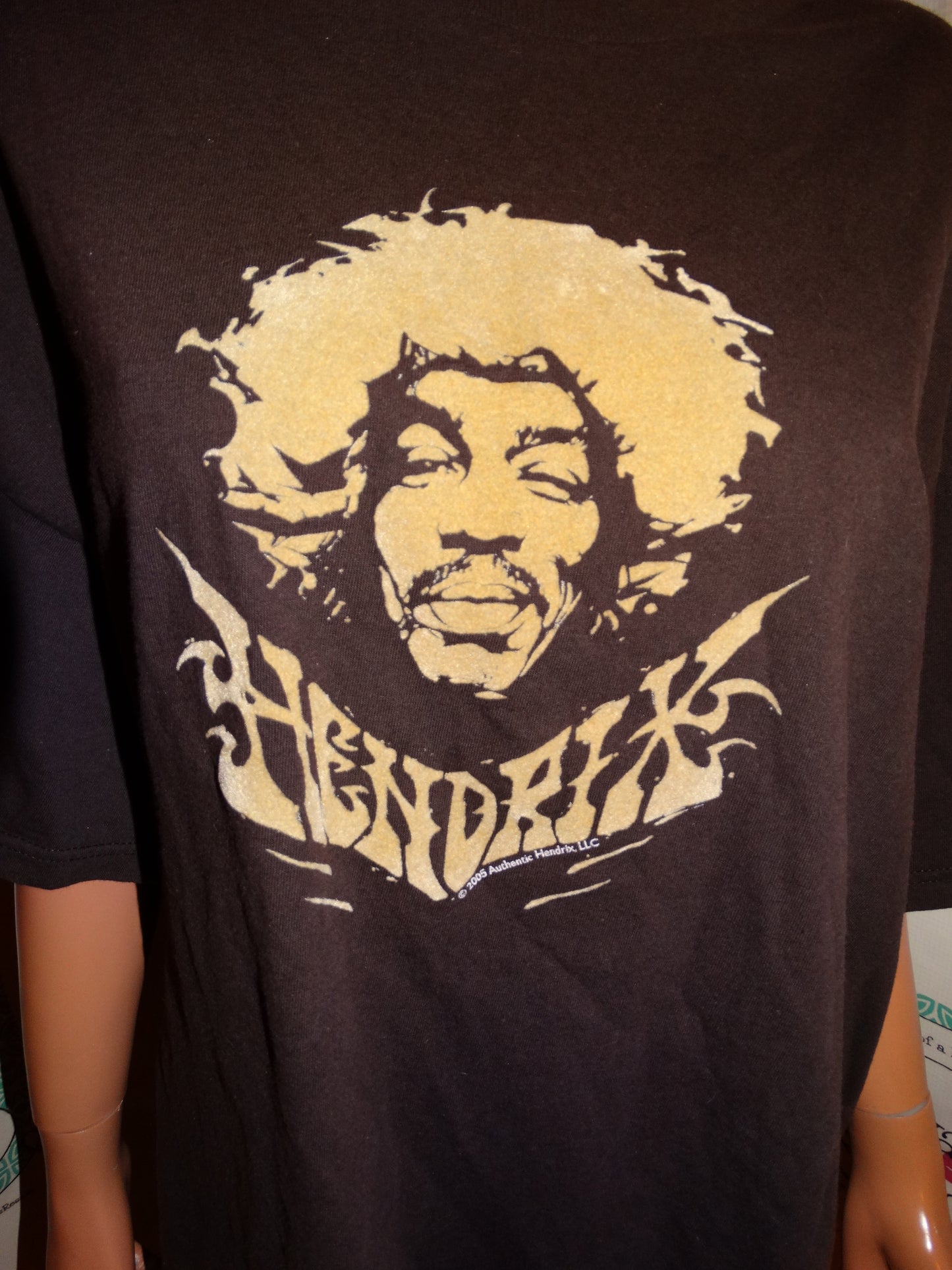Vintage Jimmy Hendrix Brown T Shirt Size 3x