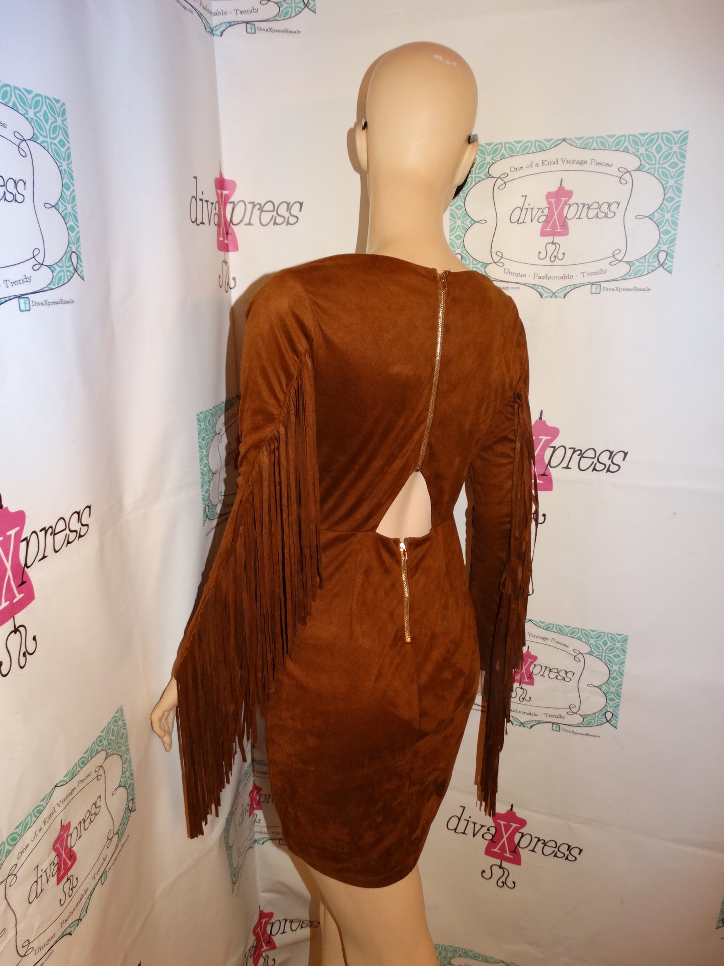 Vintage Love Culture Brown Shingle Dress Size S