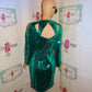 Vintage Nite Line Green Sequins Dress Size S