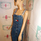 Vintage Tommy Hilfiger Blue Overall Shorts Size 1x