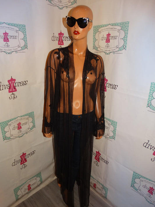VS Black Sheer Duster Size L