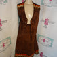 Vintage Today Suede/Leather 2 Piece Skirt Set Size M