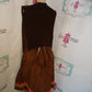 Vintage Today Suede/Leather 2 Piece Skirt Set Size M