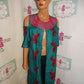 Vintage Pink/GReen Horse Duster Size M