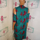 Vintage Pink/GReen Horse Duster Size M