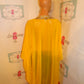 Vintage Yellow Silver Sheer Heavy Beaded Throw Size 1x