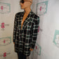 Vintage Units Black/Green White Plaid Blazer Size XL