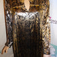 Vintage Luci Russ Black/Gold Silver Dress Size 1x