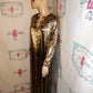 Vintage Luci Russ Black/Gold Silver Dress Size 1x