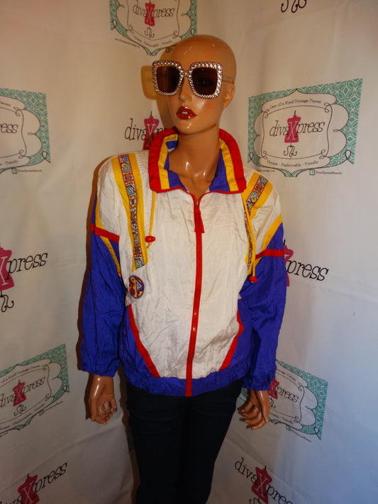 Vintage RE Sport Purple/REd White Bomber Jacket Size M