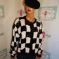 Vintage Stuido Black/White Sequins Sweater Size 2x