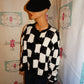 Vintage Stuido Black/White Sequins Sweater Size 2x