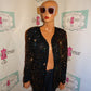 Vintage Lawerence Kazer Black Sequins Throw Size L
