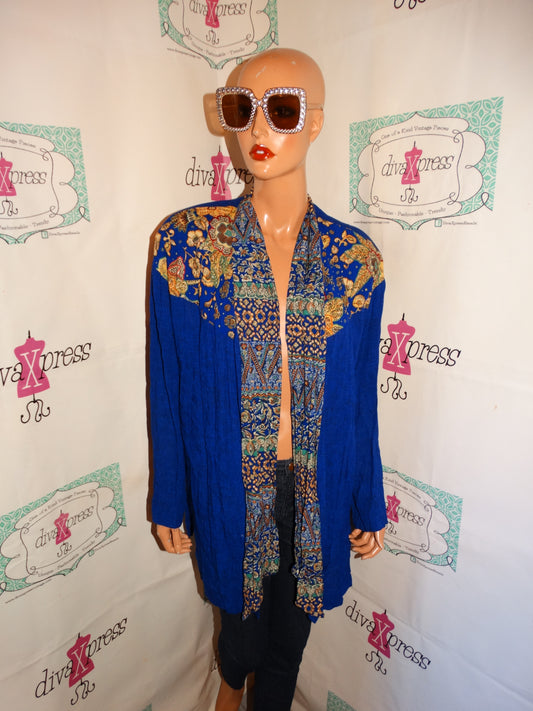 Vintage Norton McNaughghton Blue Throw Size 1x