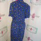 Vintage MS Chaus Blue/Gold Dress Size XL