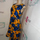 Who What Wear Mustard Yellow/Blue Floral Dress Size 1x