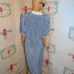 Vintage Tracy Richards Blue/White Stripe Dress Size XL