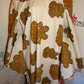 Vintage Tan/Gold AFrican Style Drape Dress Size 1x