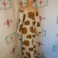 Vintage Tan/Gold AFrican Style Drape Dress Size 1x