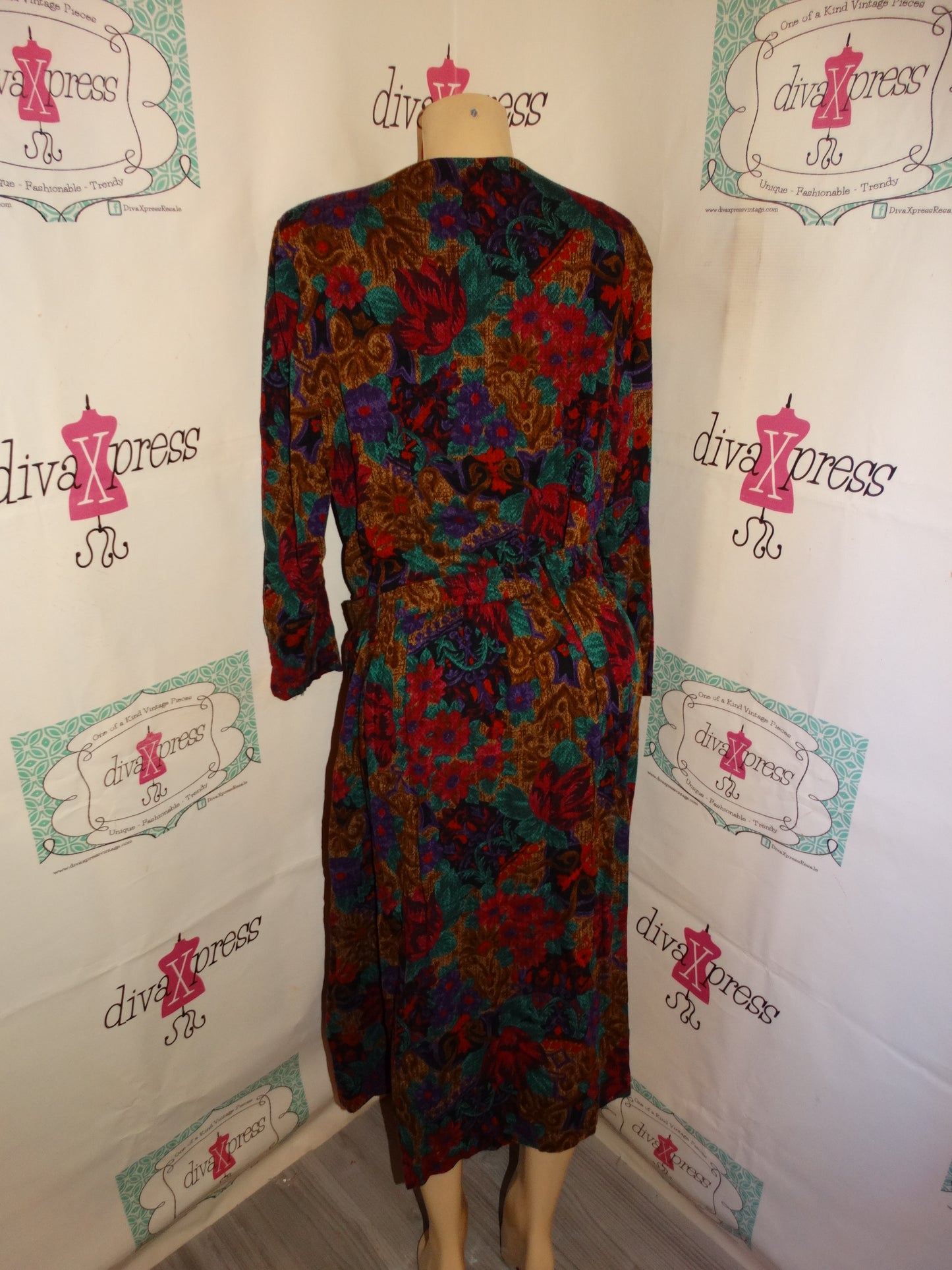 Vintage Jessica Howard Pink/Purple Floral 2 Piece Skirt Set Size 1x