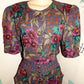 Vintage Postive Attitude Purple Pink Dress Size L