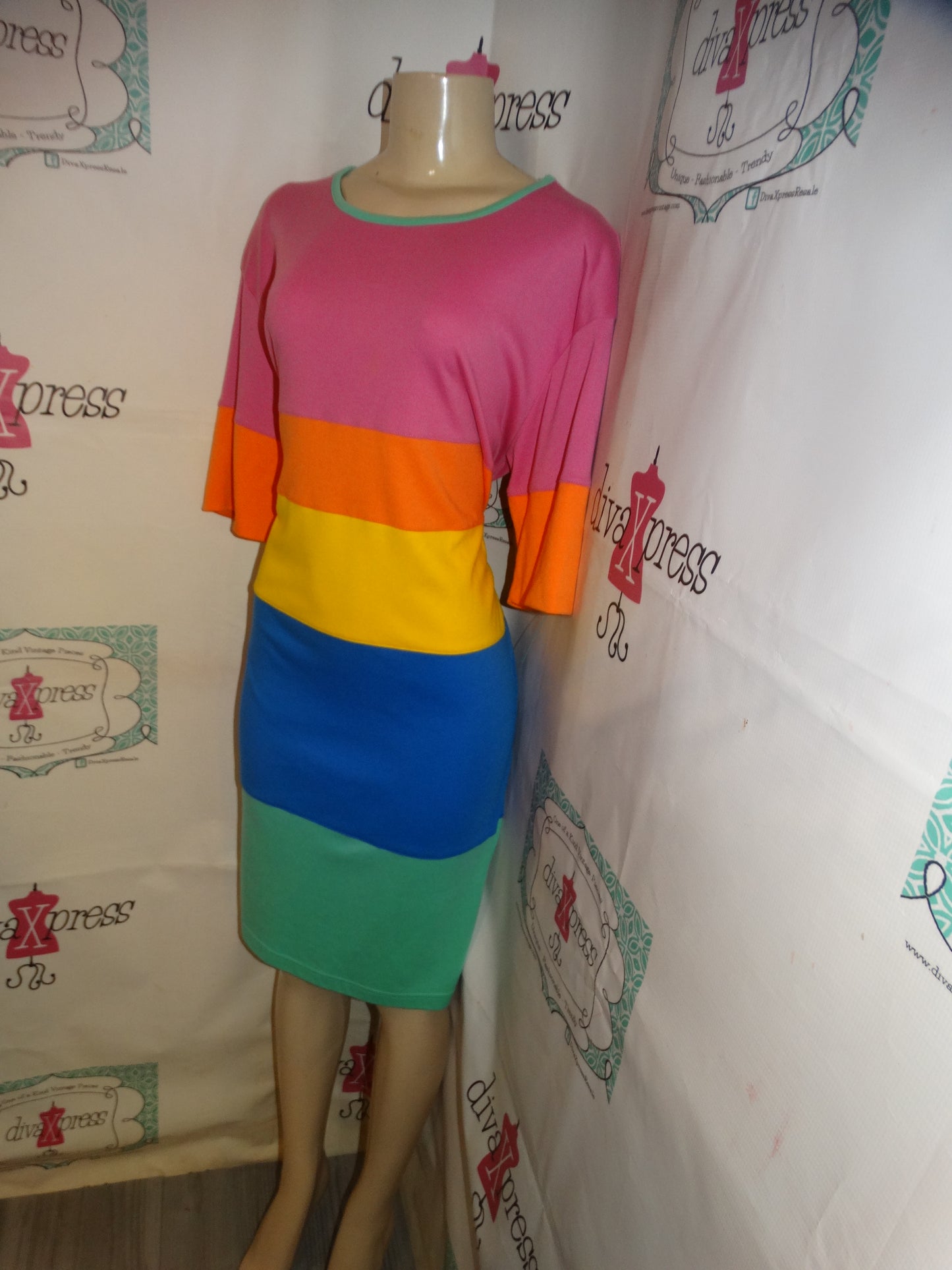 Vintage Mark Fore Colorful Dress Size L-XL