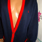 Vintage Ralph Lauren Blue/Red Cardigan Size XL