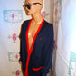 Vintage Ralph Lauren Blue/Red Cardigan Size XL