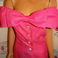Vintage Pink Off Shoulder Blouse Size S