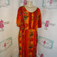 Vintage Jennifer Moore Orange Colorful Dress Size 1x