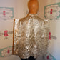 Vintage Siliver Asian Style Poncho Size M