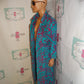 Vintage Teal/Pink Duster Throw Size M