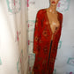 Vintage Midnight Velvet Burgundy Sequins Duster Size 2x