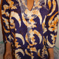 Vintage Nubian Queen Purple Tan Blouse Size 3x