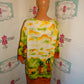 Vintage The Africian Scene Yellow/Green African STyle STop Size 1x
