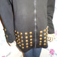 Vintage Nicole Studio Black/Gold Beaded Top Size L