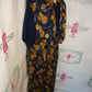 Vintage Maggie Lawerace Blue/Chain 2 Piece Skirt Set Size 3x