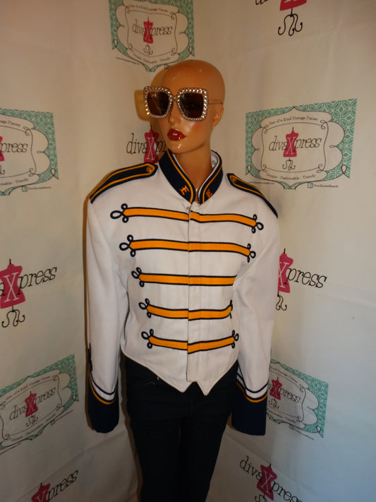 Vintage White/Yellow Authentic Band Jacket Size XL